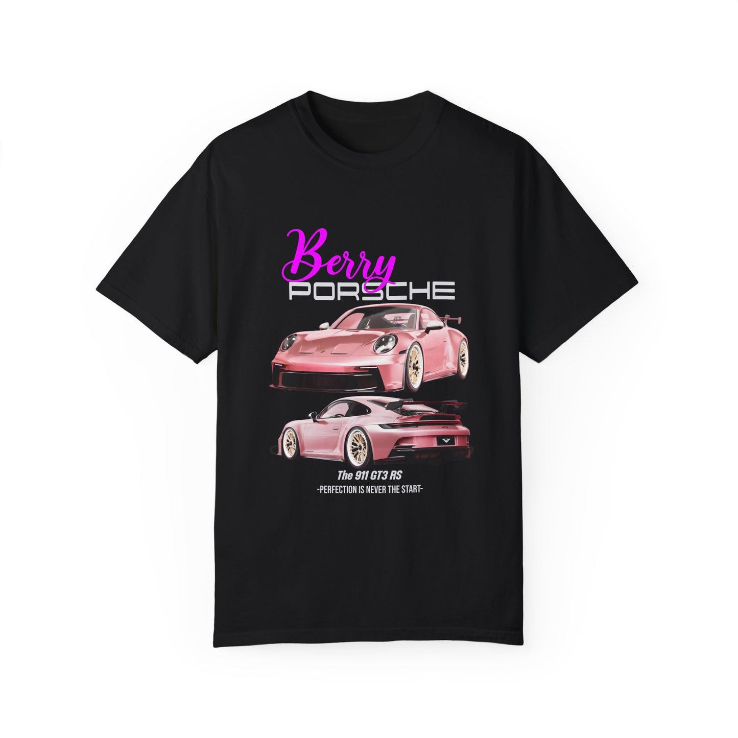 Blush and Berry Bliss - Pink Porsche Heavyweight T-Shirt