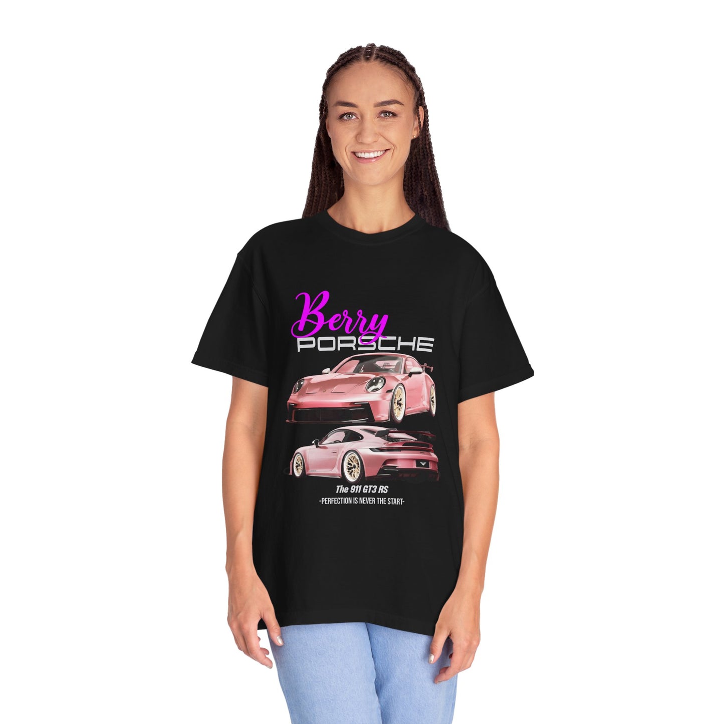 Blush and Berry Bliss - Pink Porsche Heavyweight T-Shirt